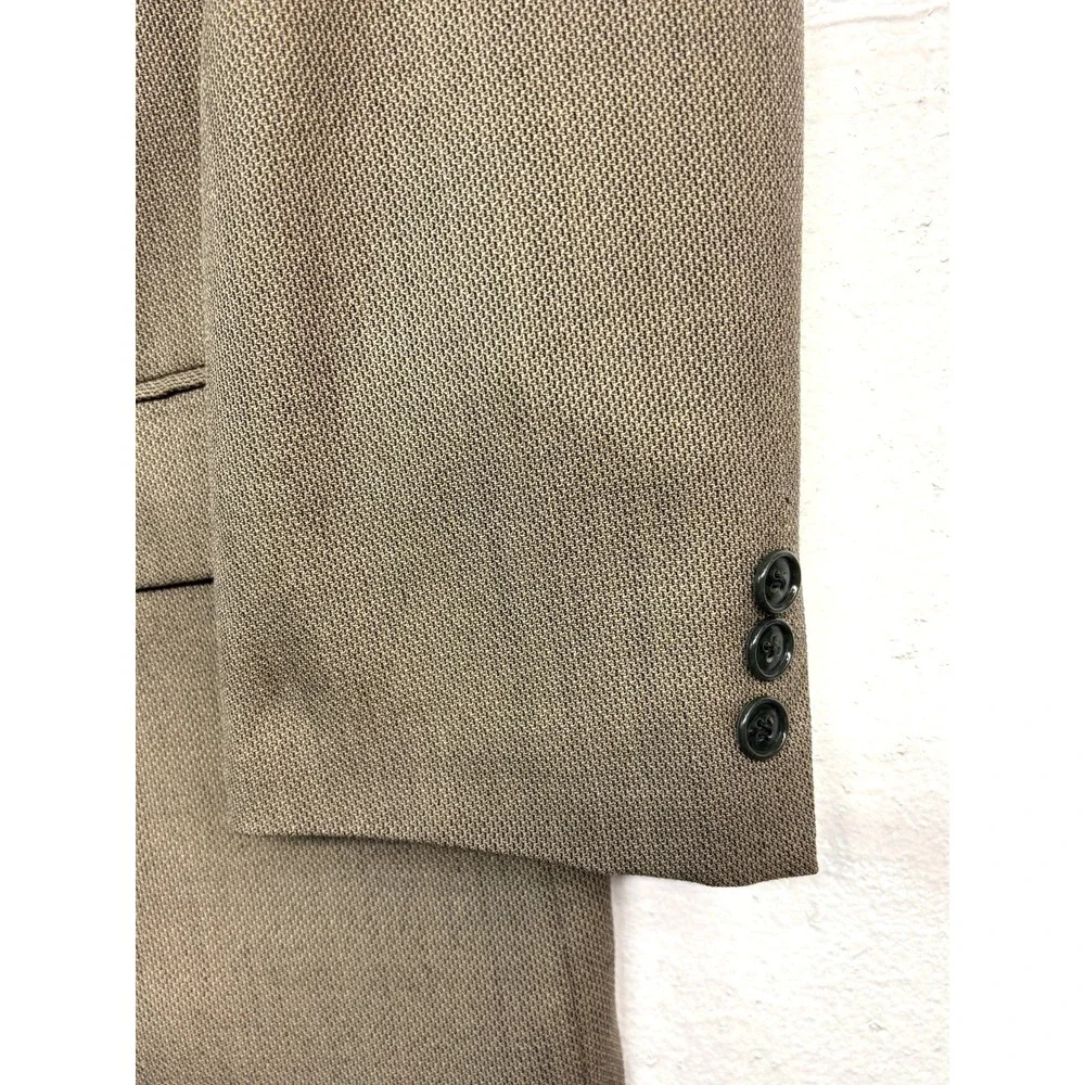 vtg 90s Jones New York 46R‎ Brown Double Breasted Blazer Jacket Wool Sport Coat